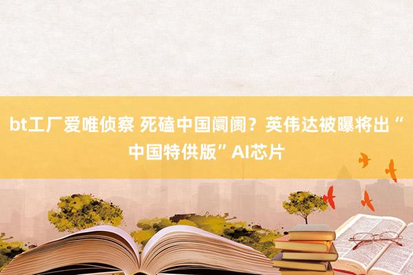 bt工厂爱唯侦察 死磕中国阛阓？英伟达被曝将出“中国特供版”AI芯片