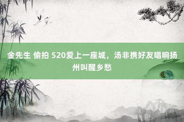 金先生 偷拍 520爱上一座城，汤非携好友唱响扬州叫醒乡愁