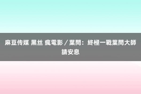 麻豆传媒 黑丝 瘋電影／葉問：終極一戰　葉問大師請安息