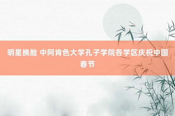 明星换脸 中阿肯色大学孔子学院各学区庆祝中国春节